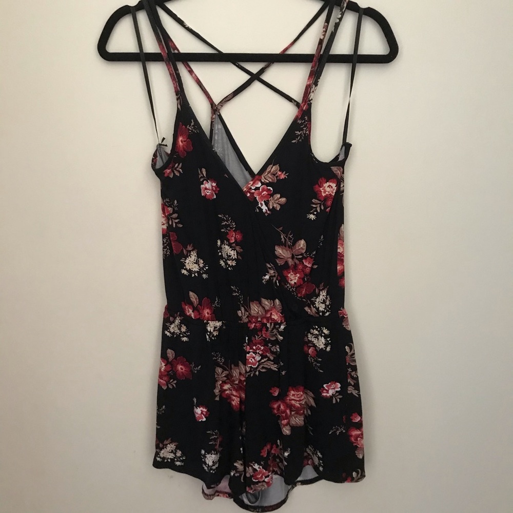 Floral print romper